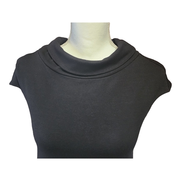 Express Women's Black Dress, Capped Sleeve, Turtle Neck, Gold Zipper,Size XS - Picture 2 of 16